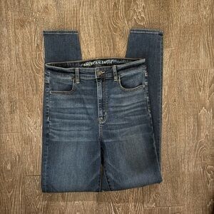 American Eagle Outfitters Women's Dark Blue Skinny Jeans - ne(x)T level stretch